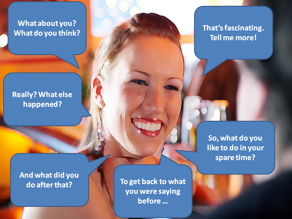 Common phrases to help keep a conversation flowing.